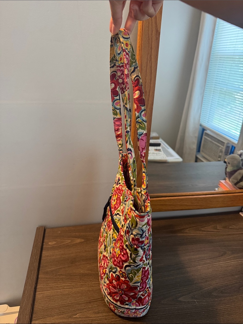 Vera Bradley Floral Quilted Tote - Red, Pink, Green, Yellow, Blue - Picture 4 of 7